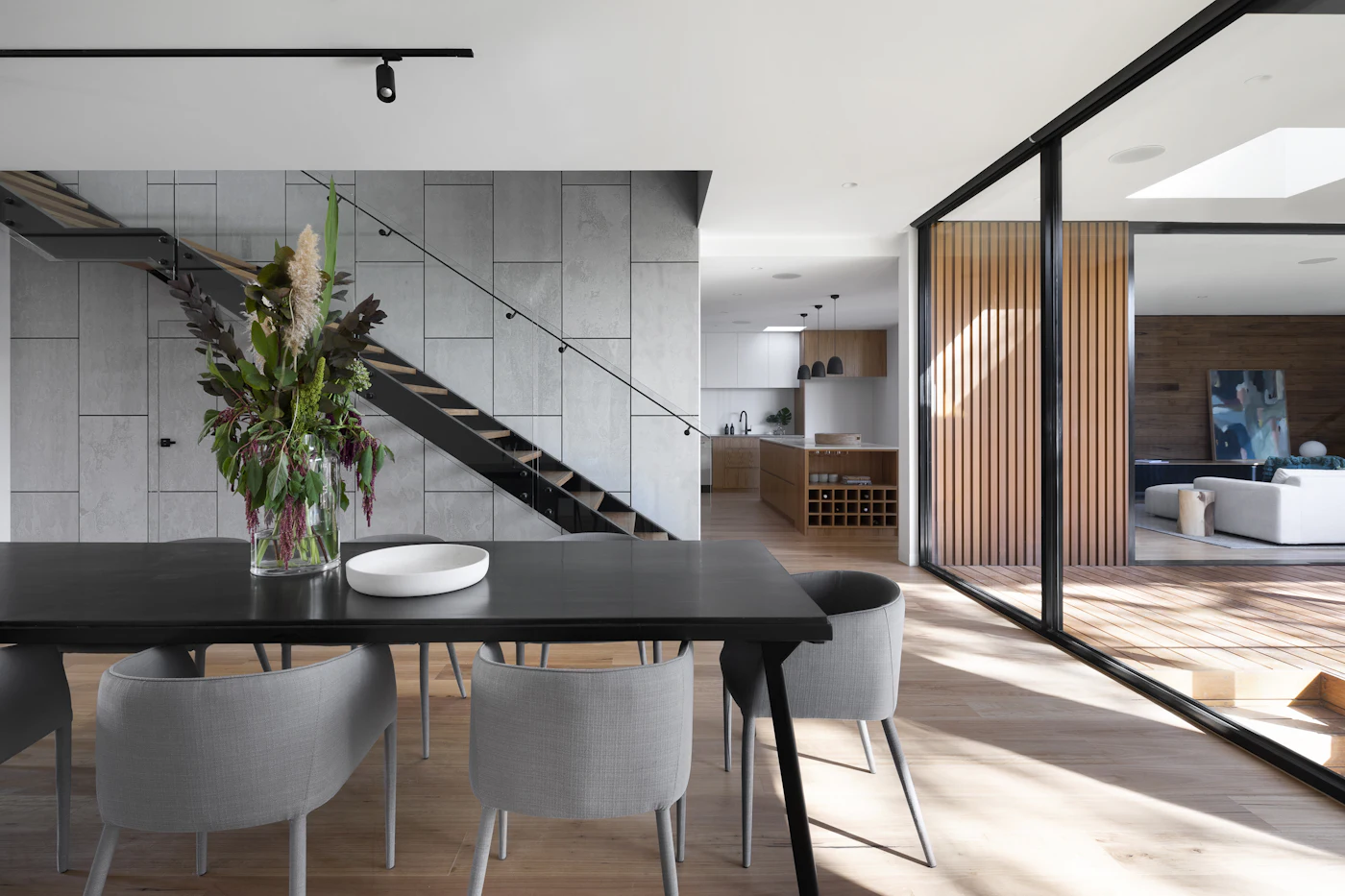 Willow Residence open-plan dining and living space